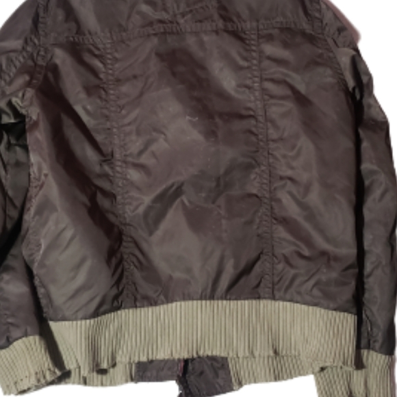 Z Brand Young Men’s Graphic Distressed Lightweight Brown Lined Zip Up Jacket - Picture 10 of 10